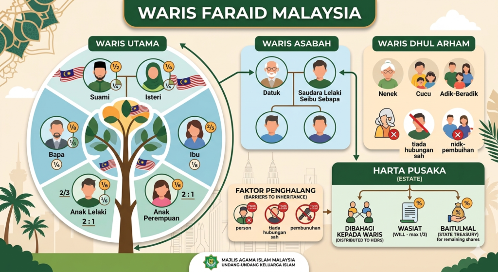 siapa layak terima harta faraid